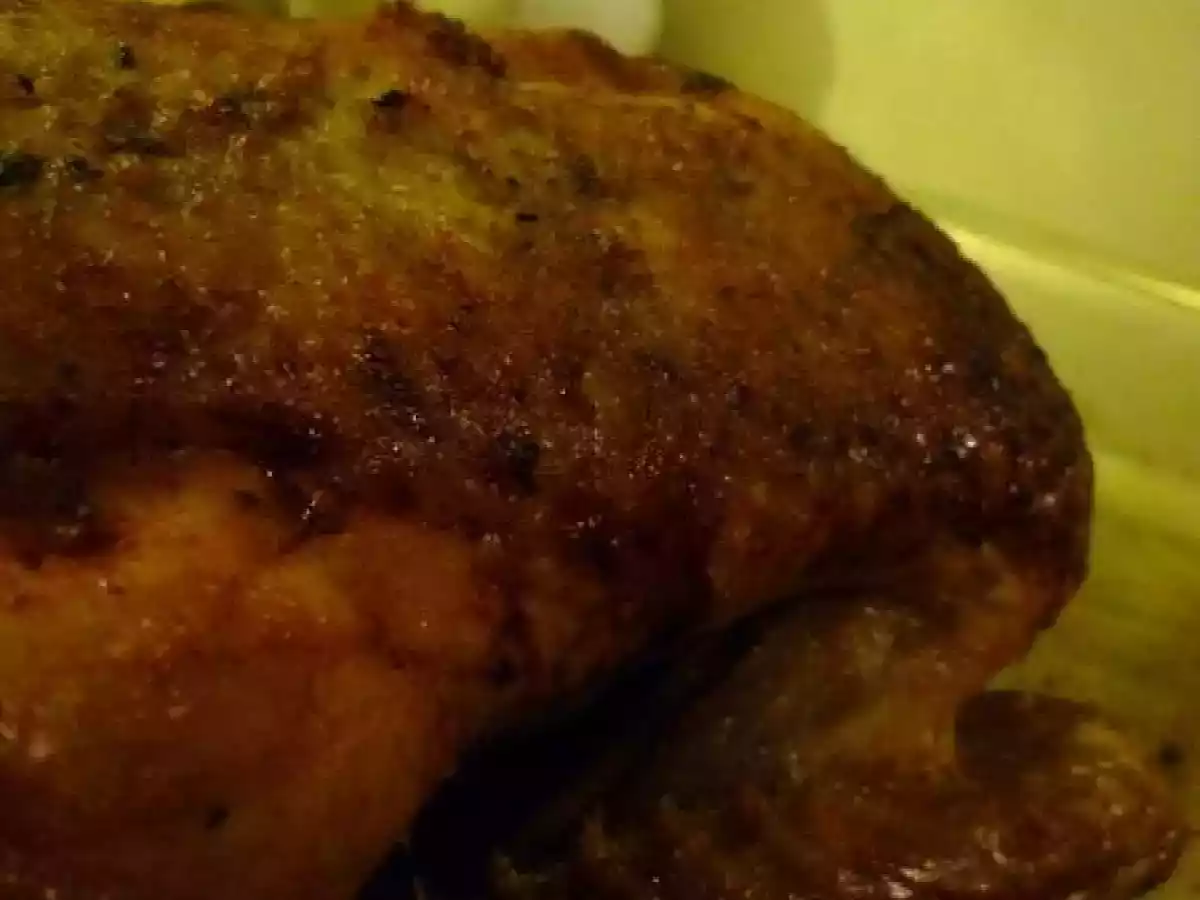 Canette rôtie au citron, huile d'olive et curcuma