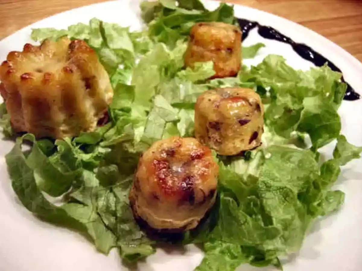 Cannelés aux fromage et aux champignons