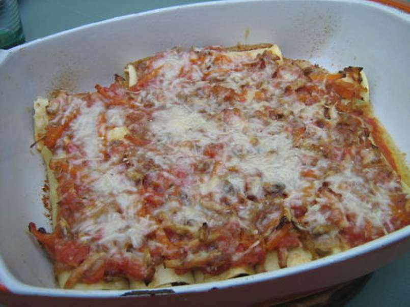 Cannelloni d'effilochée de boeuf aux tomates et petits légumes - photo 2