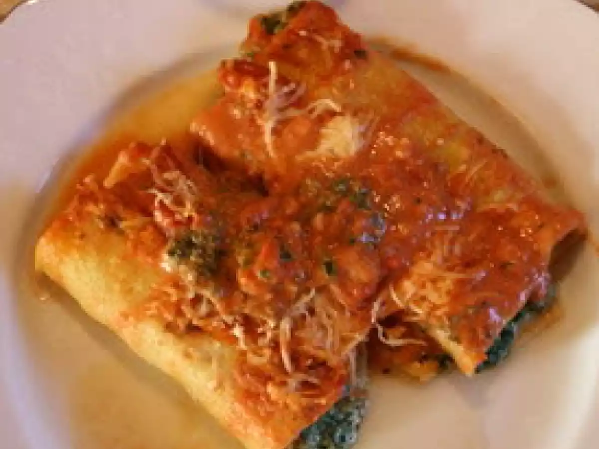 Cannelloni maison aux épinards et fromage blanc