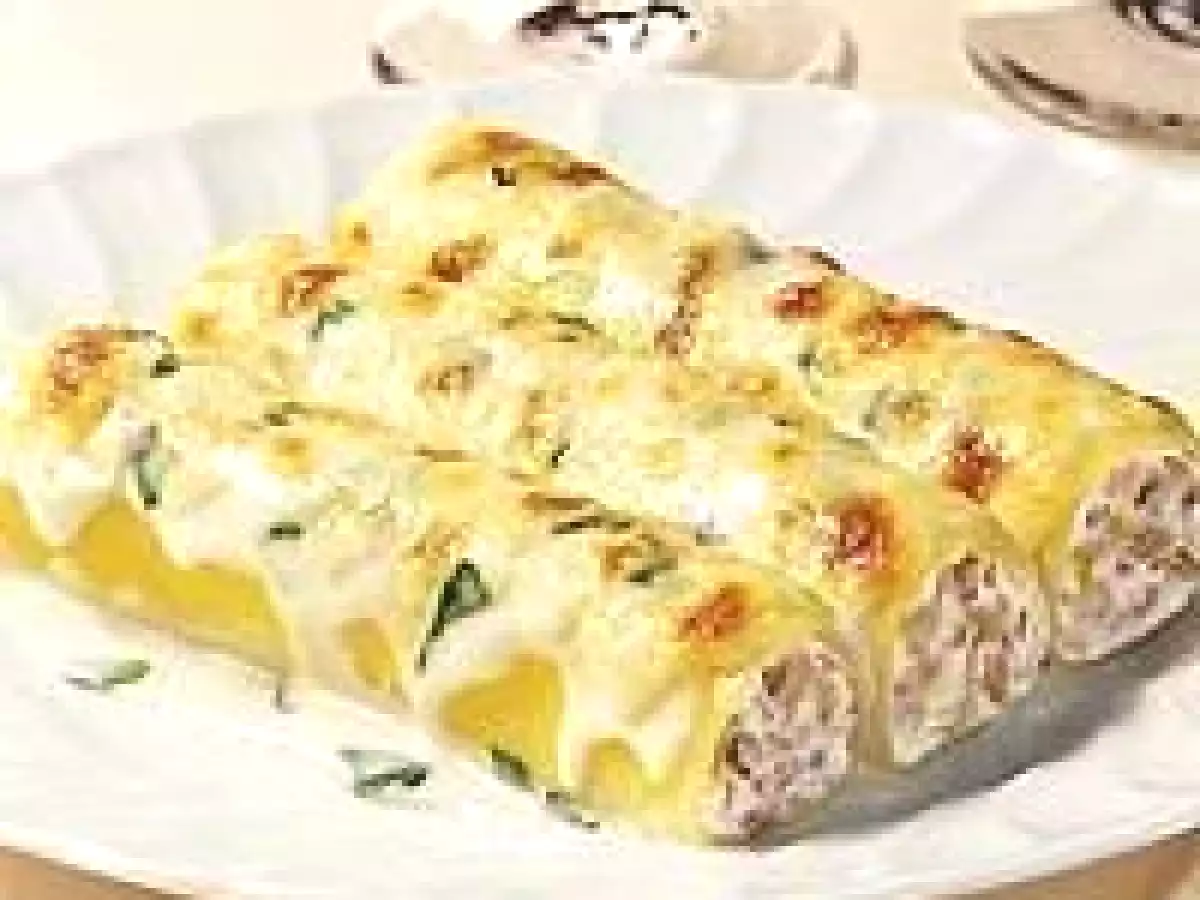 Cannellonis au fromage de chèvre et aux aubergines