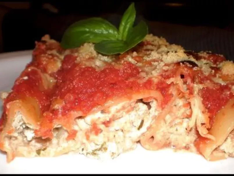 Cannellonis ricotta et boeuf, sauce tomates basilic, photo 1
