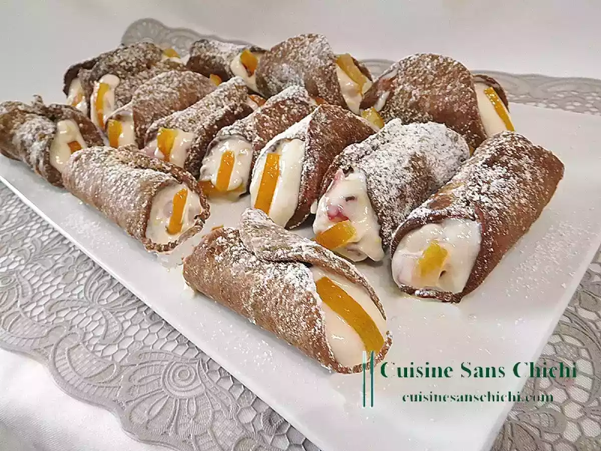 Cannoli Siciliani aux fruits confits.