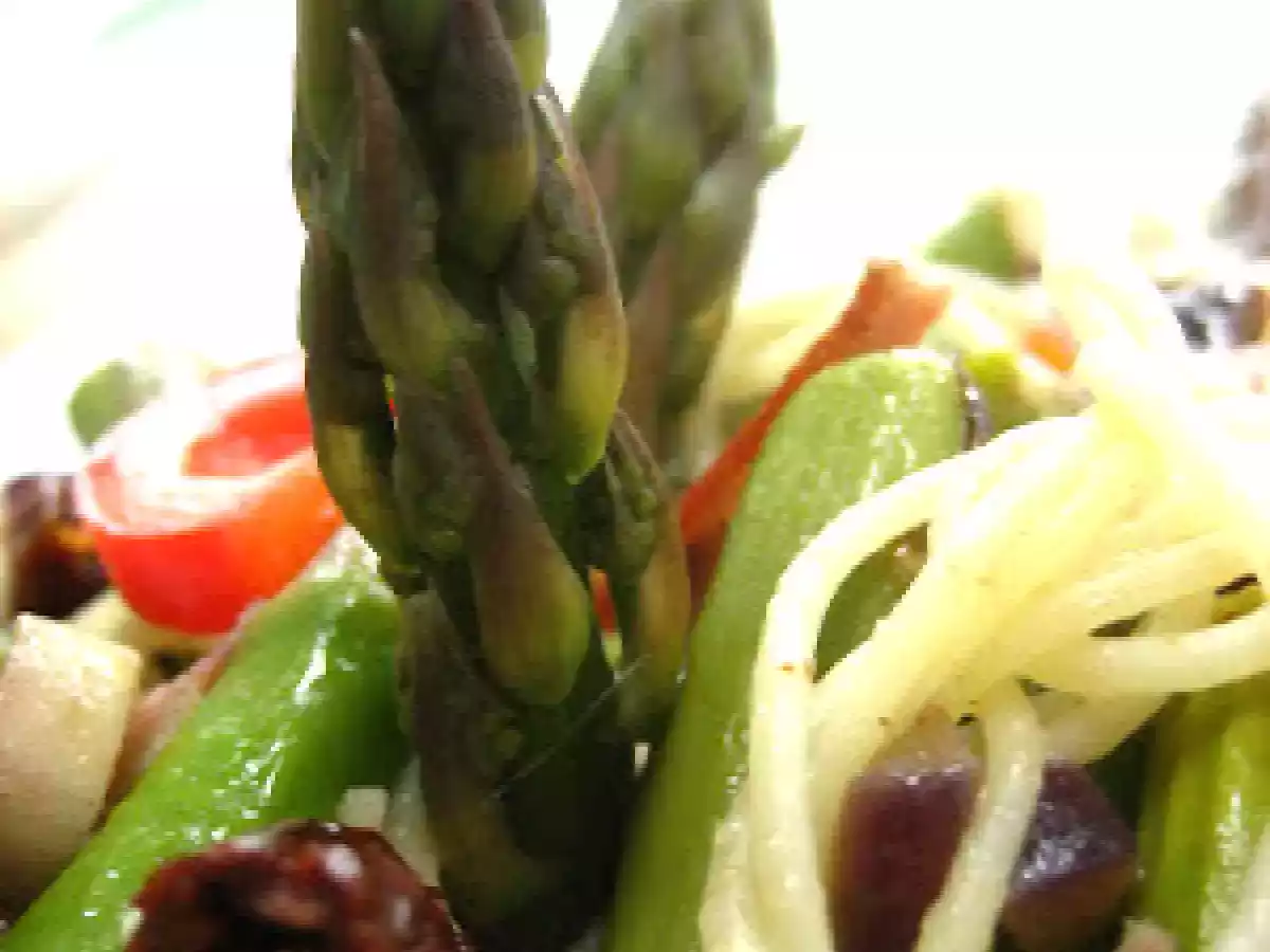 Capelli d'angelo au jambon, asperges, champignons à la Catelli trafiqués à la Marie - photo 3