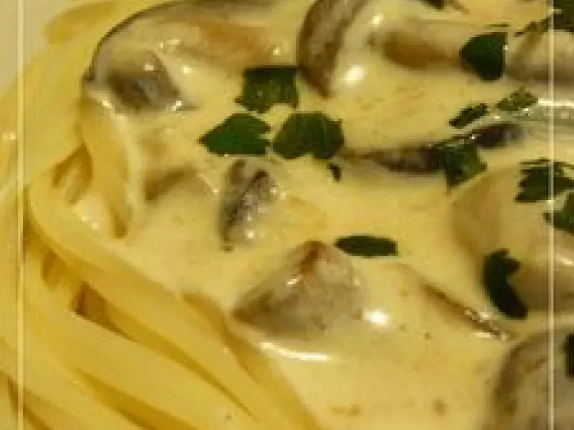 Capellini aux champignons et crème de parmesan (Défi Placard n#12) - photo 2