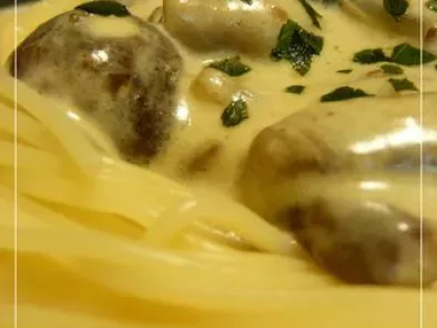 Capellini aux champignons et crème de parmesan (Défi Placard n#12) - photo 3