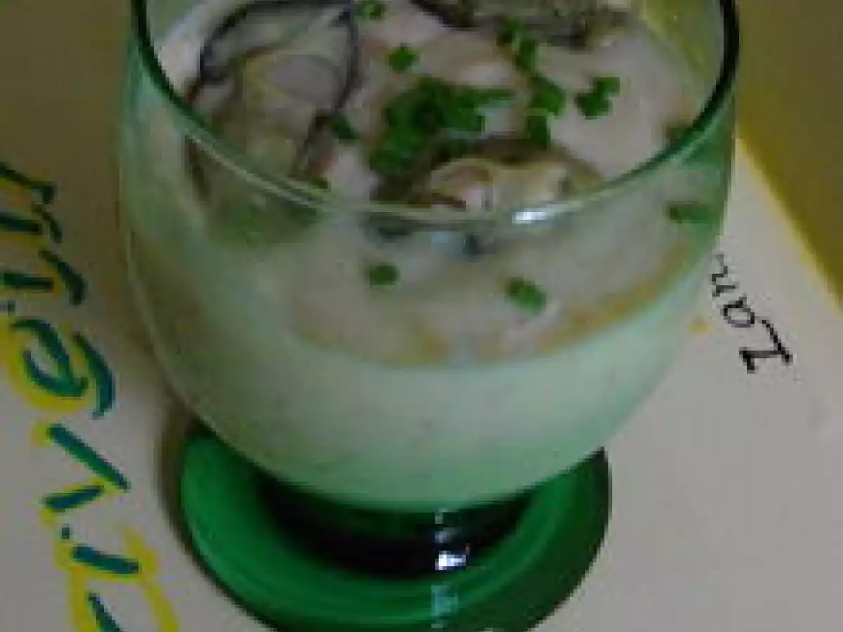 Cappuccino d?huîtres à la crème de chou-fleur