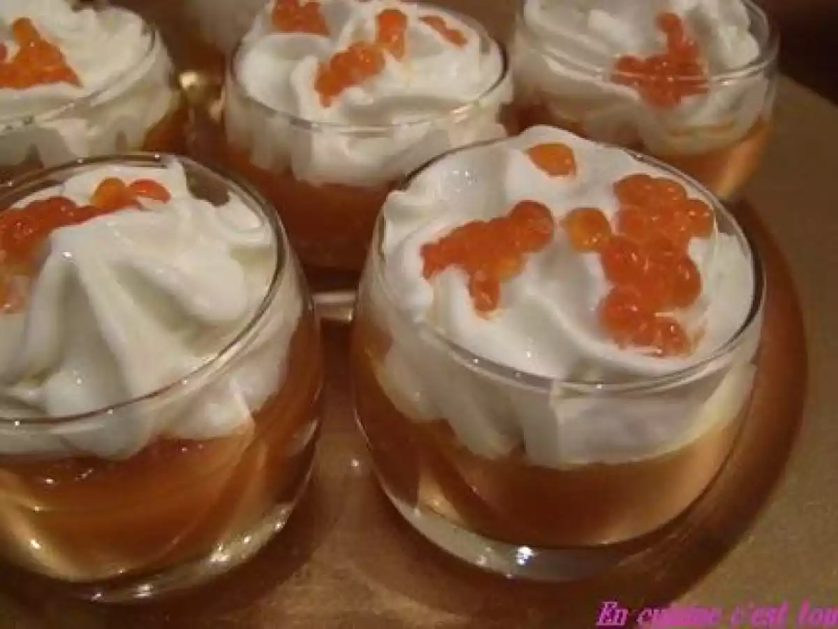 Cappuccino de courge muscade aux oeufs de saumon: amuse-bouche pour les fêtes - photo 2