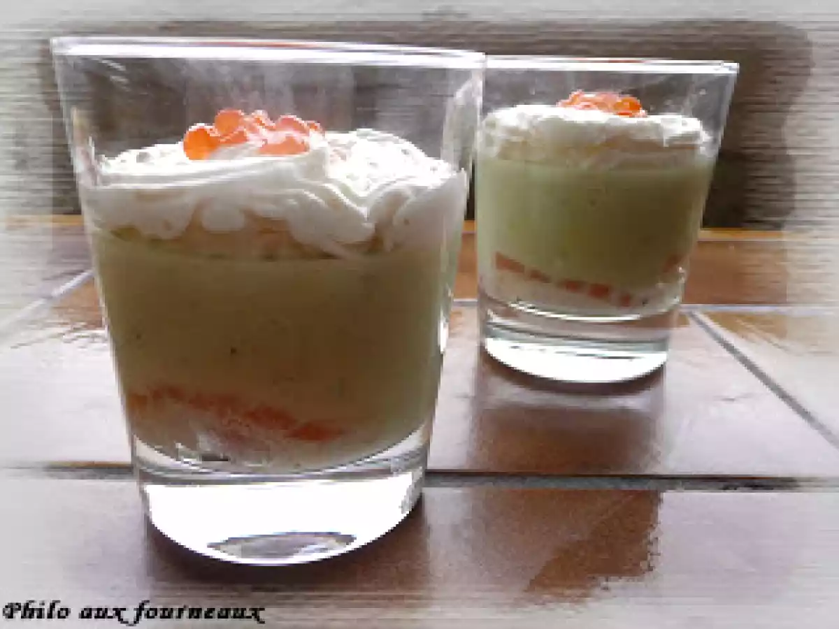 Cappuccino de crevettes aux asperges & aux oeufs de saumon