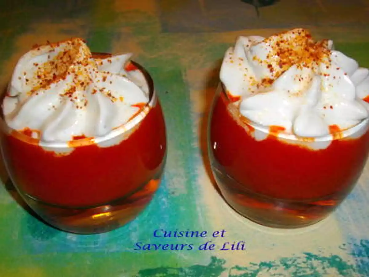 Cappuccino de poivron au chèvre