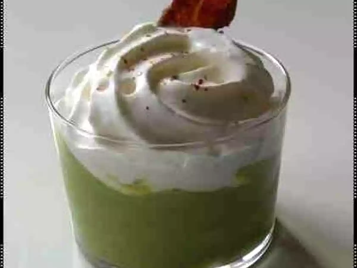 Capuccino de petits pois, chantilly à la menthe...