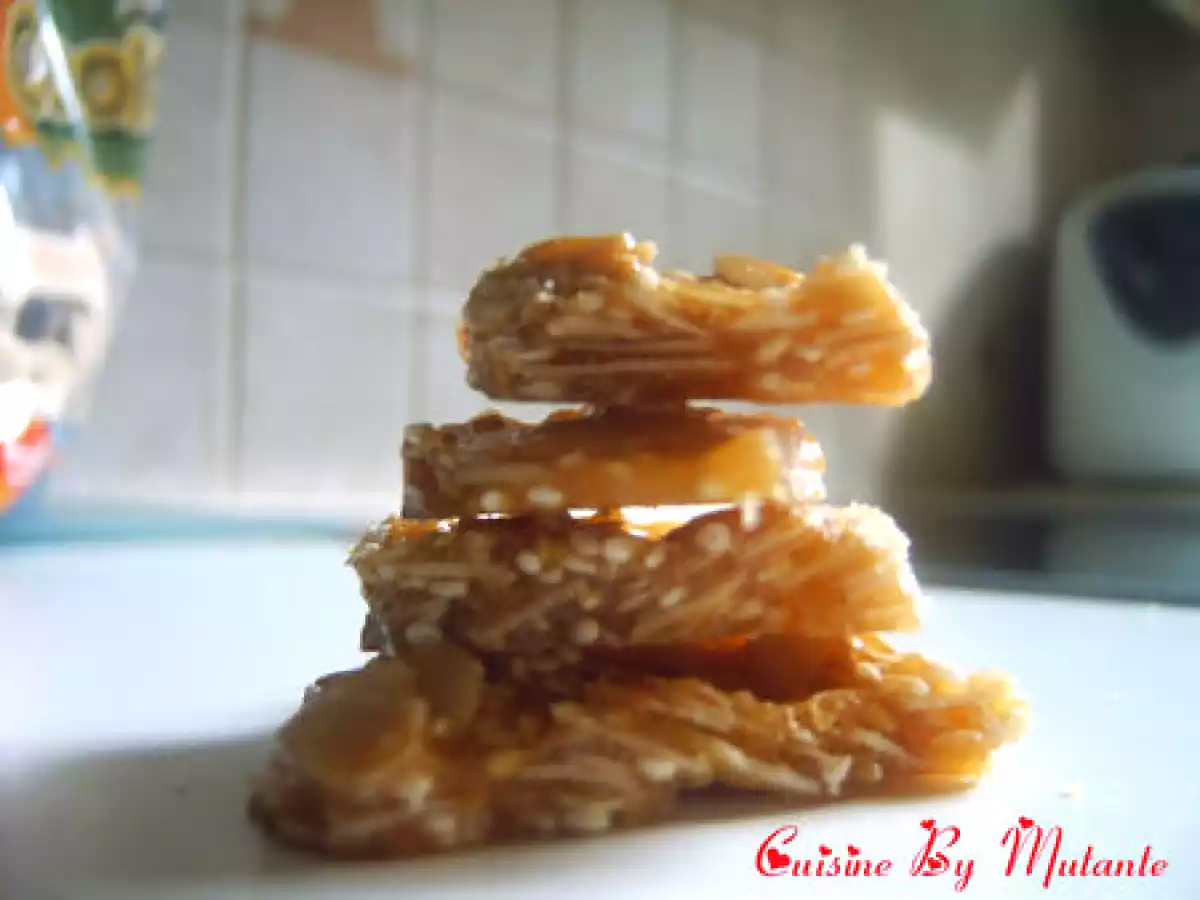 Caramel sésame-amandes effilées