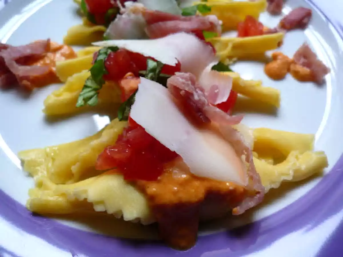 Caramelle con pasta fresca alla Guardi