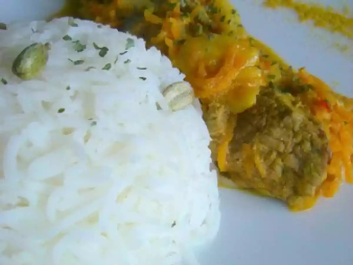 Cari d'agneau au gingembre et riz à la cardamome