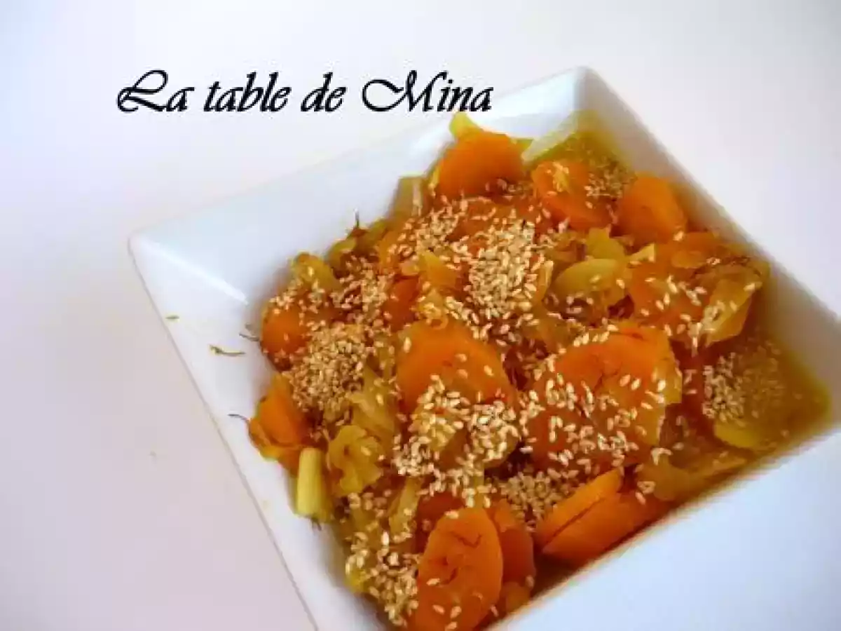 Carottes à l'orange et graines de sésame