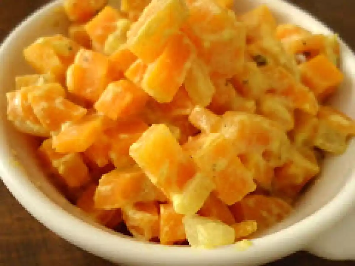 Carottes à la crème de soja et épices