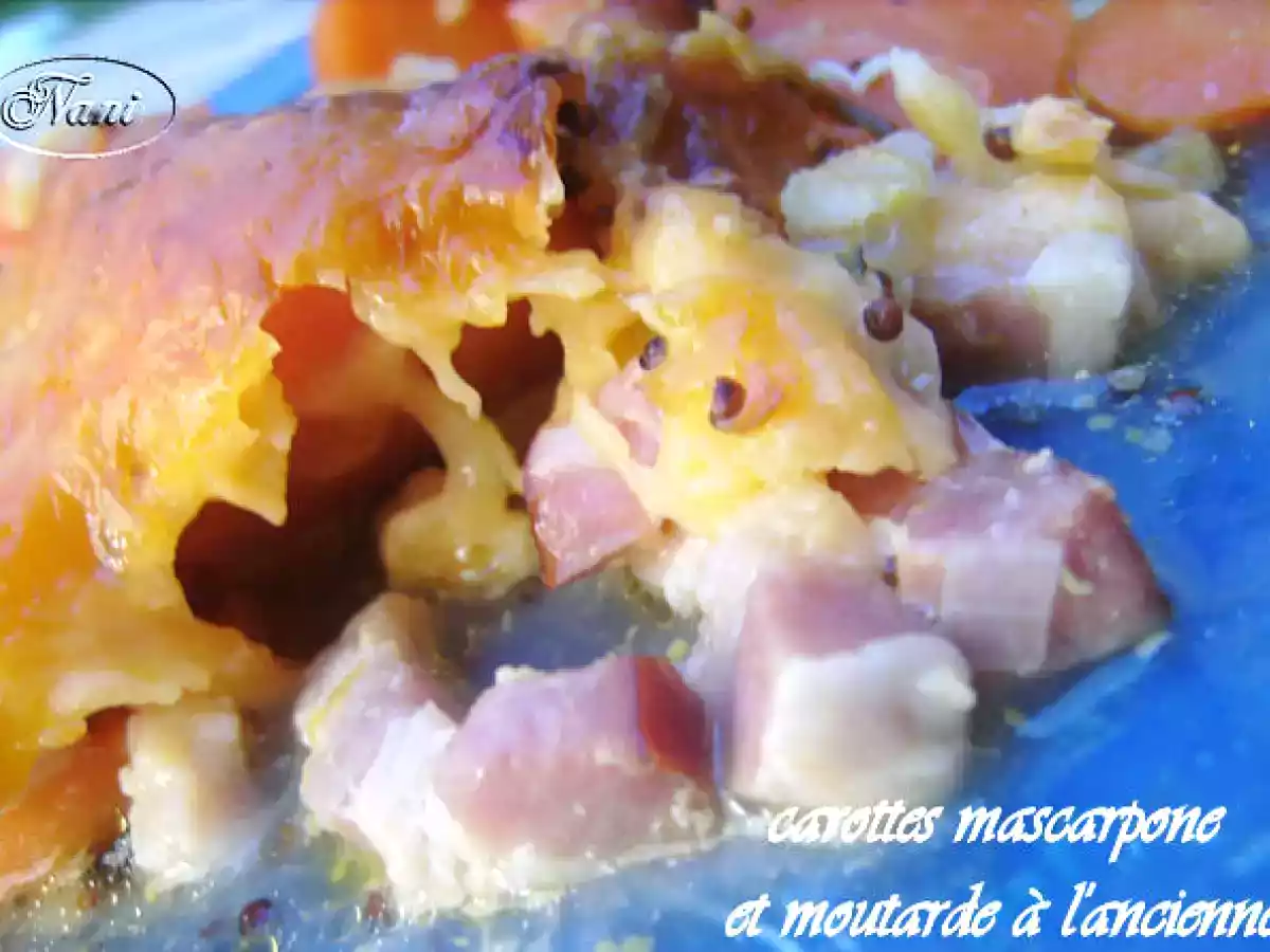 Carottes au mascarpone et moutarde à l'ancienne