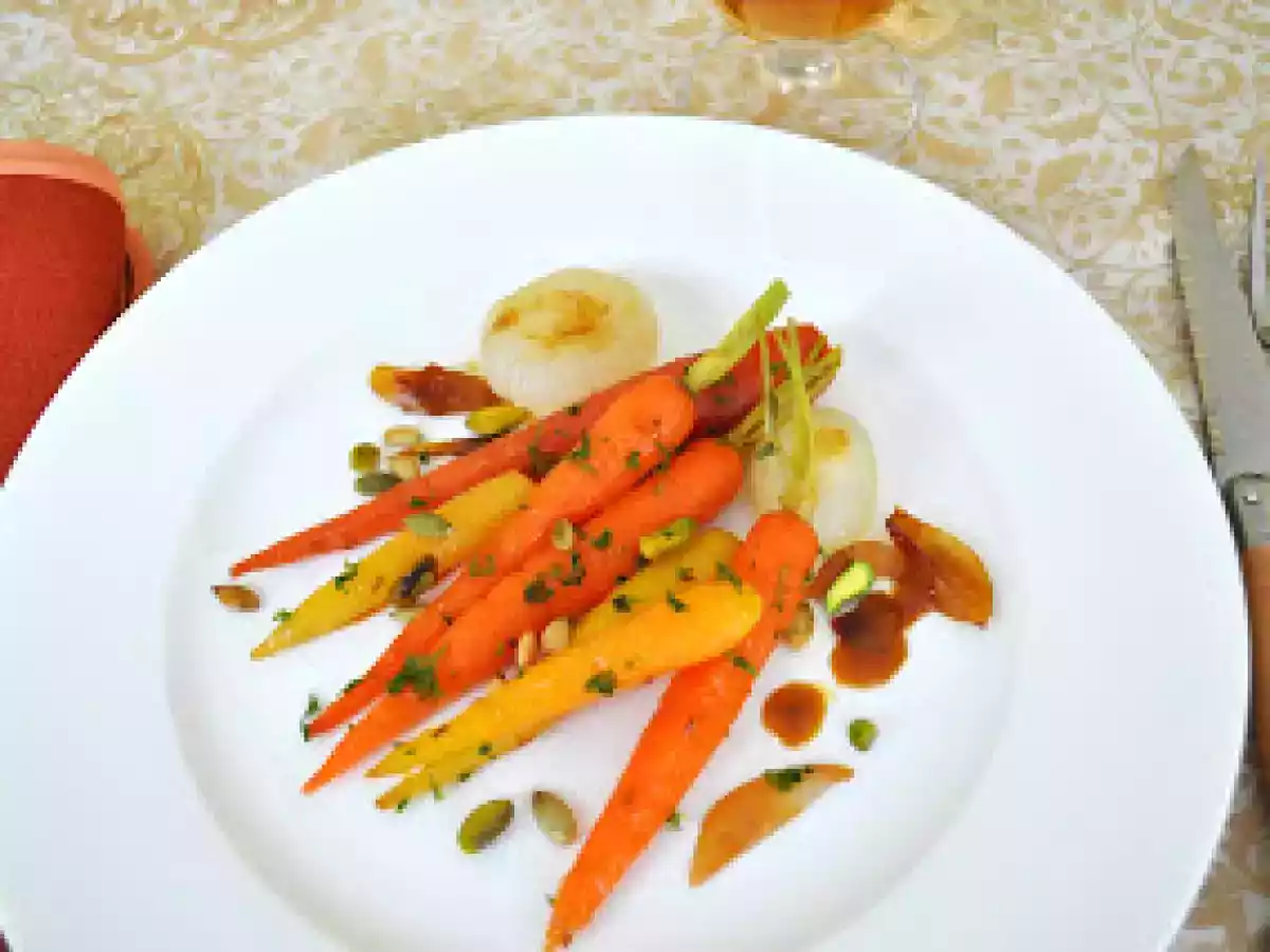 Carottes glacées à l'orange et au cumin