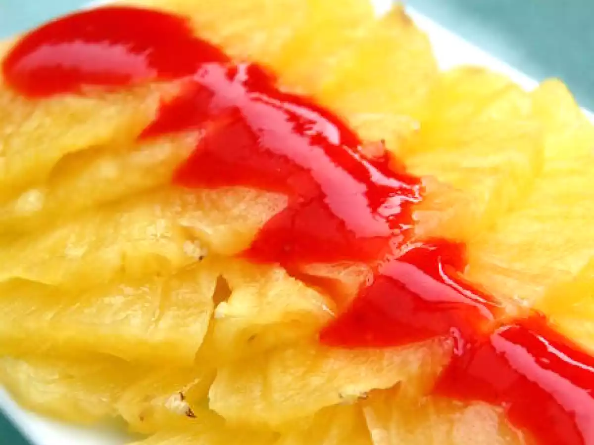 Carpaccio ananas & coulis rougissime... - photo 2