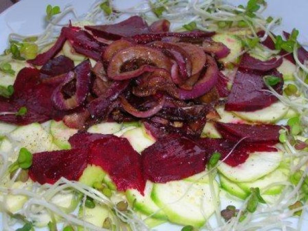 Recette carpaccio de betteraves et courgettes faciles