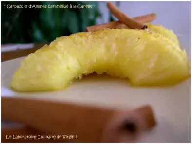 Carpaccio d'Ananas caramélisé à la Canelle, photo 2