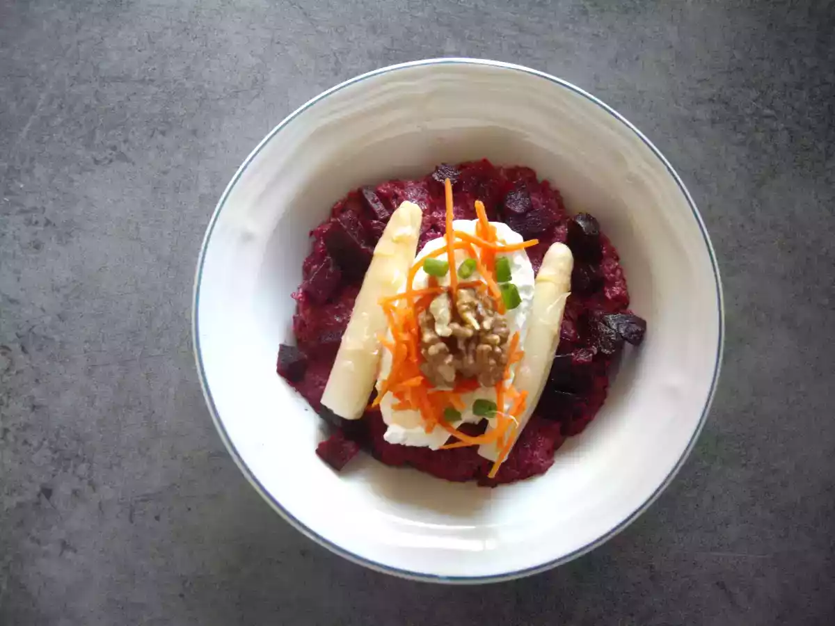 Carpaccio de betteraves aux noix