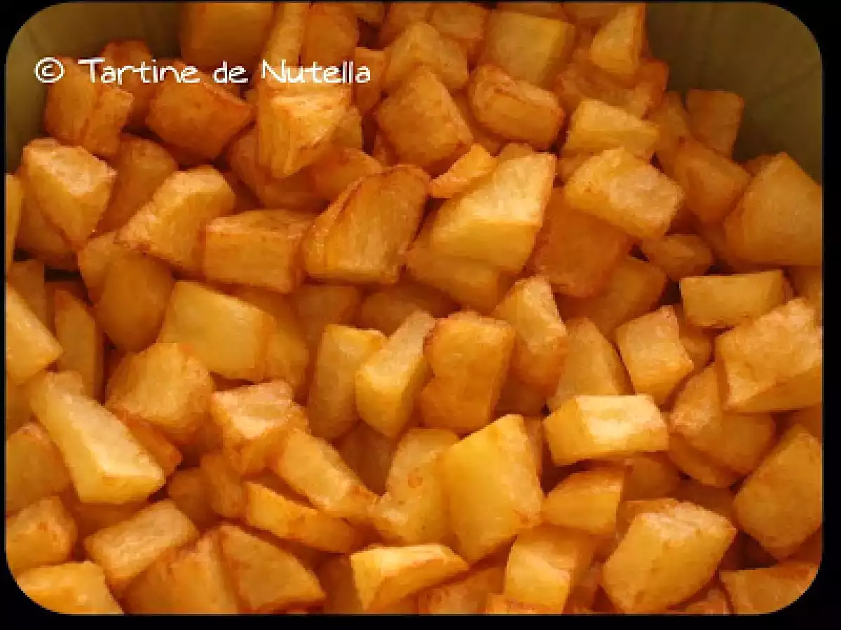 Carpaccio de Boeuf marinade huile d'olive/citron/herbes de provence et ses potatoes cubes - photo 3