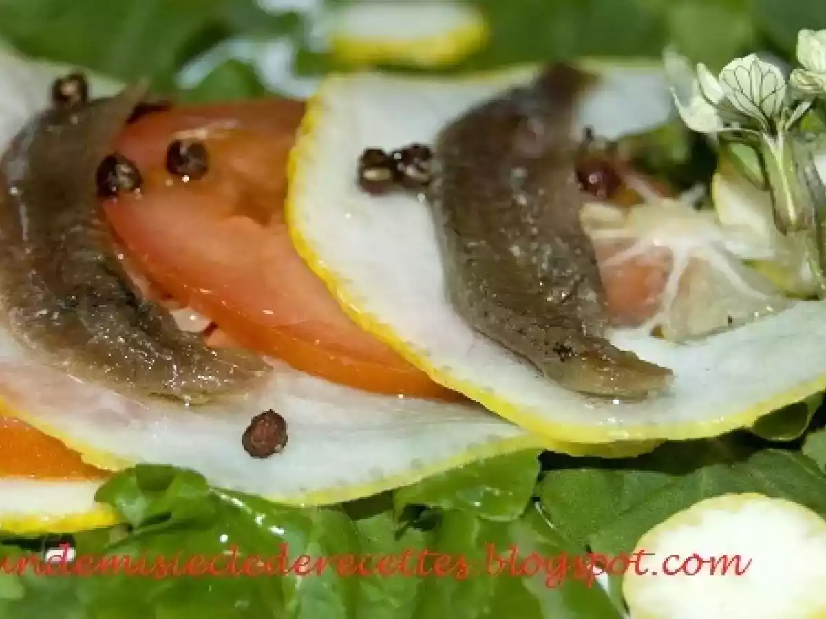 Carpaccio de cédrat aux anchois