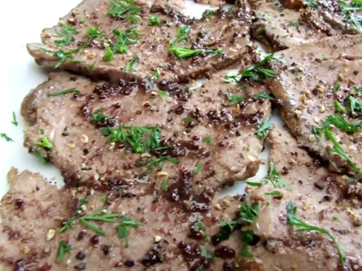 Carpaccio de chevreuil à la moutarde violette - photo 2