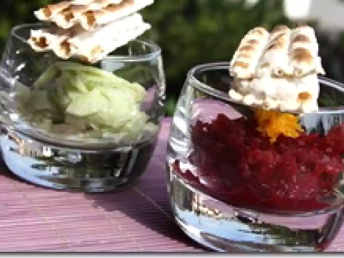 Carpaccio de Concombre au Gingembre et Tartare de Betterave à l'Orange - photo 3