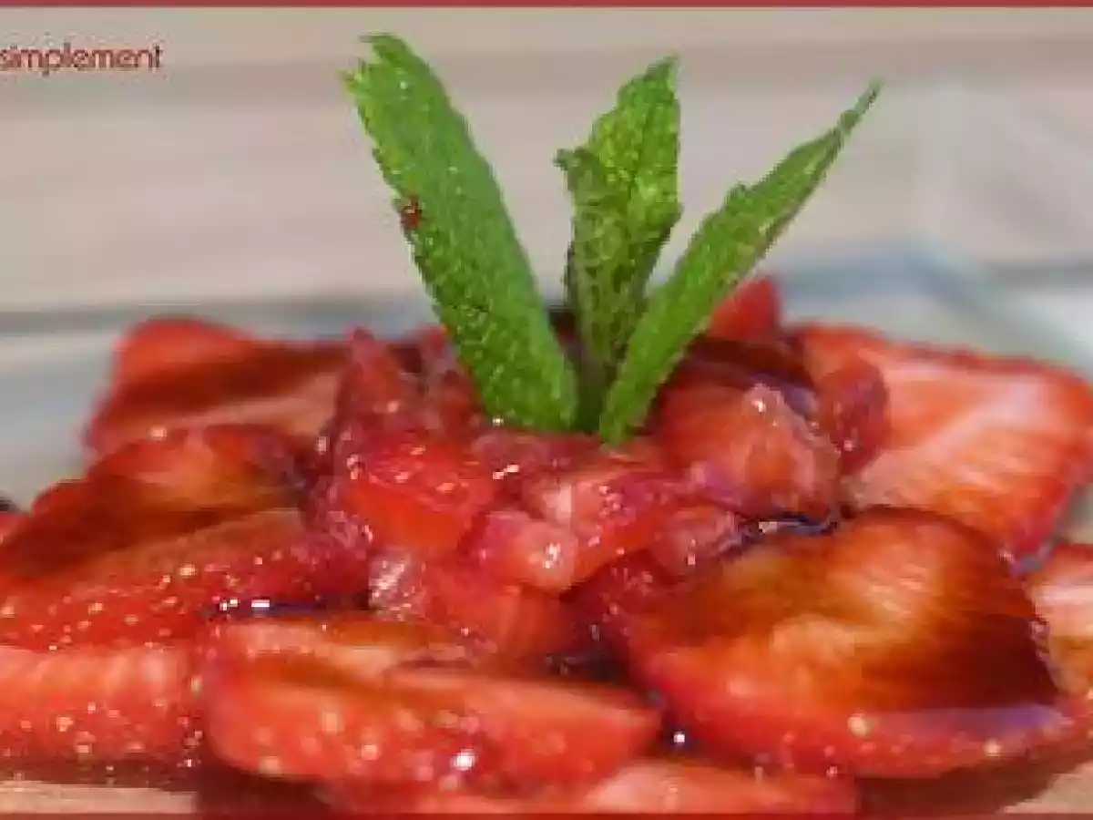 Carpaccio de Fraises et son sirop Balsamique à l'Orange ... une recette très fraîche - photo 3