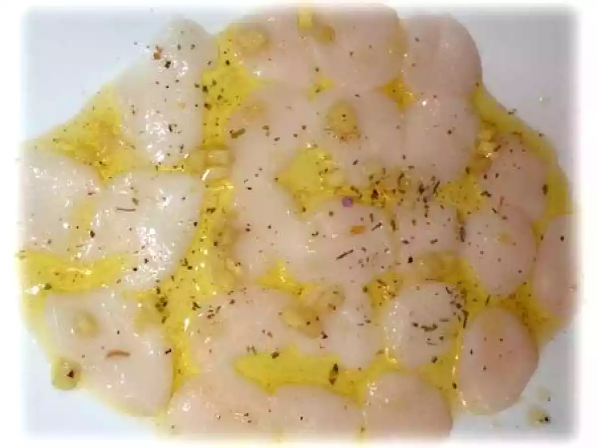 Carpaccio de Saint-Jacques au gingembre