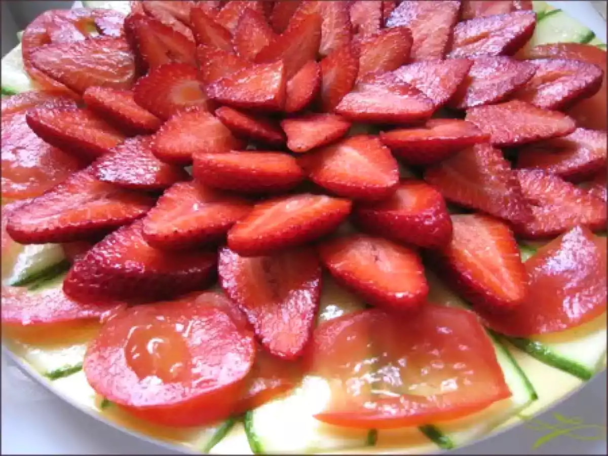 Carpaccio fraises courgettes au vinaigre balsamique - photo 3