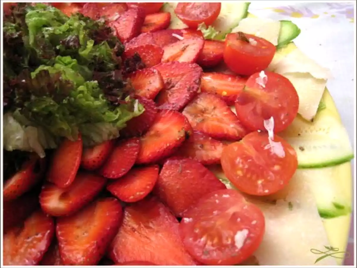 Carpaccio fraises courgettes au vinaigre balsamique - photo 4