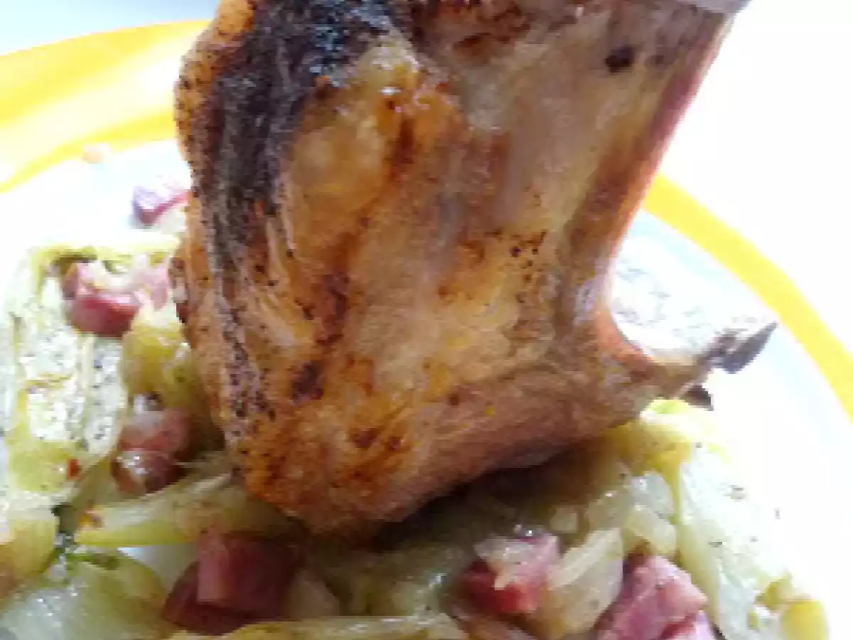 Carré d'agneau au fenouil saucissé