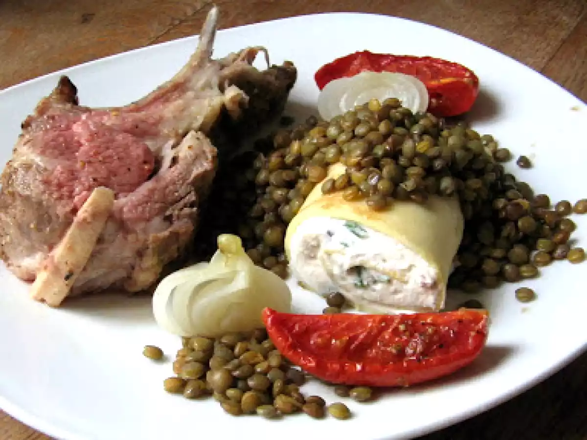 Carré d'agneau aux lentilles - Lamm-Carré mit Berglinsen