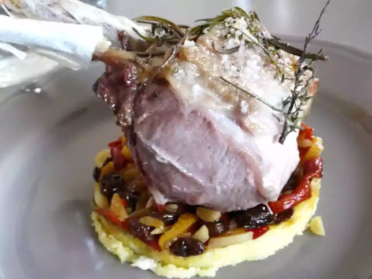 Carré d'agneau sucré/salé aux couleurs de l'été