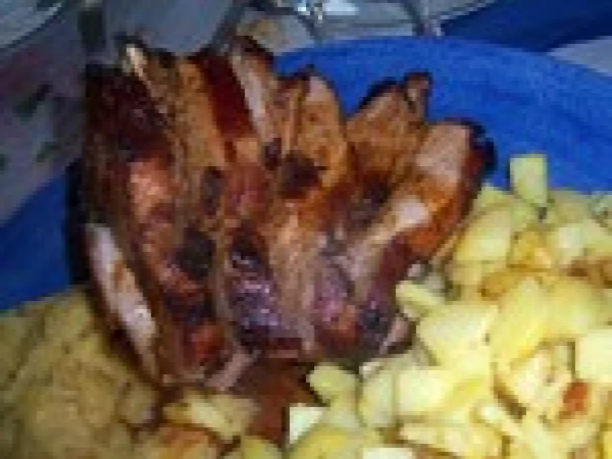 CARRE DE PORC AU MIEL ET AU DEUX POMMES