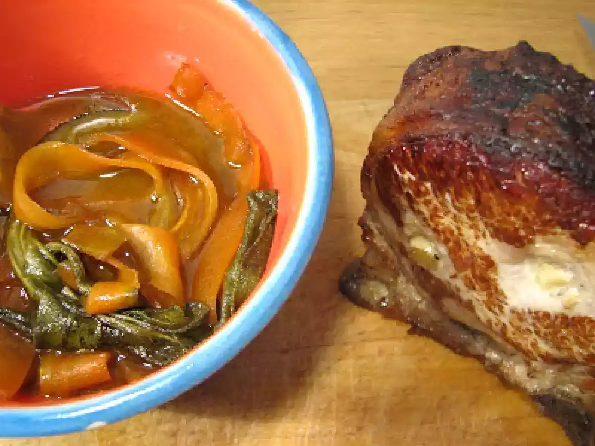 Carré de porc au vin blanc accompagné de Polenta façon Risotto au lait de sauge ... - photo 4