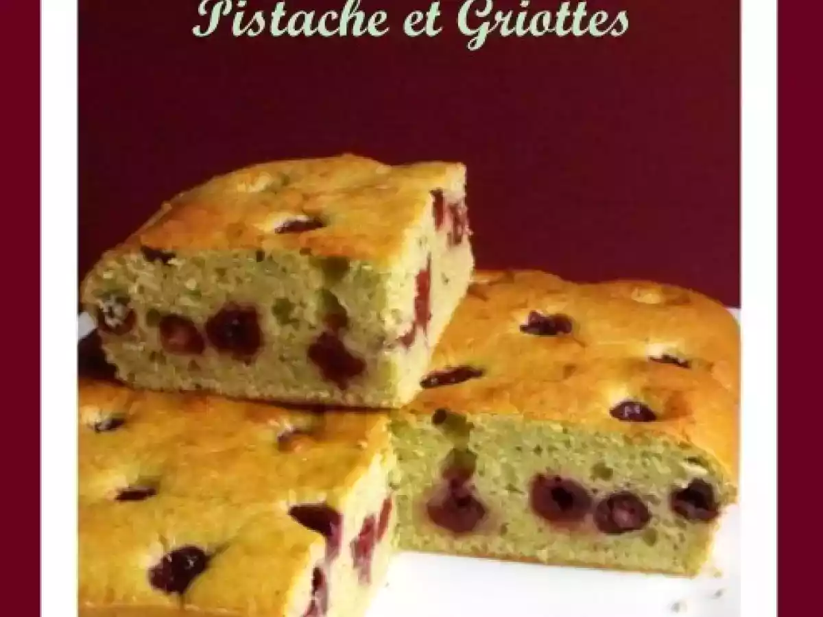Carré pistache et griottes