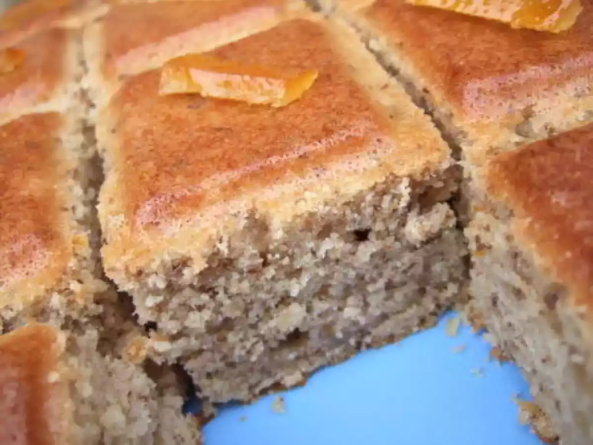 Carrés à l'orange au miel et aux noix