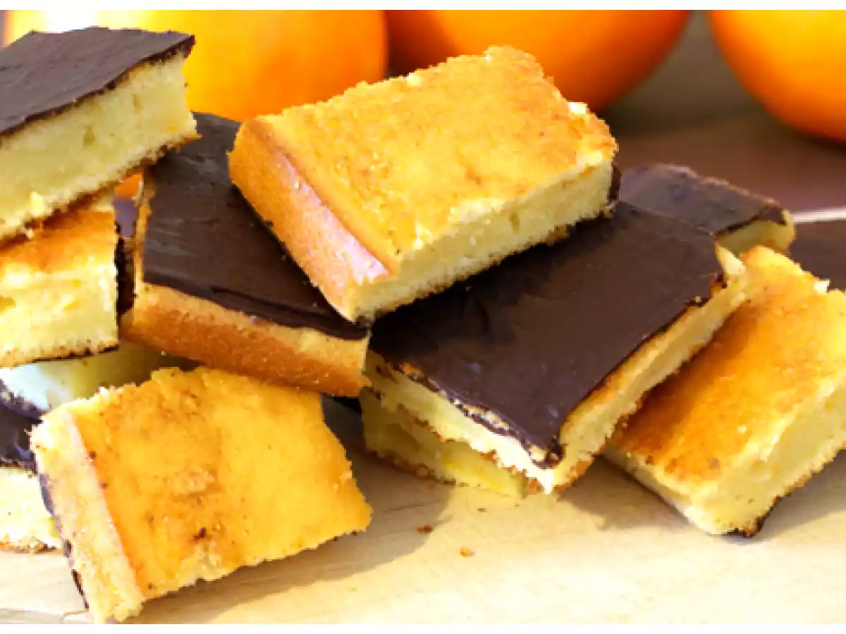 Carrés à l'orange et au chocolat noir