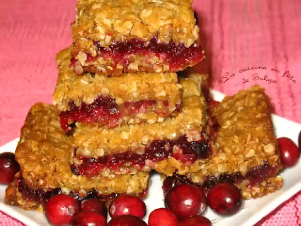 Carrés aux Canneberges Fraîches