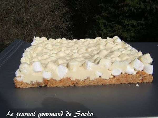 Carrés aux chamallows et au chocolat blanc