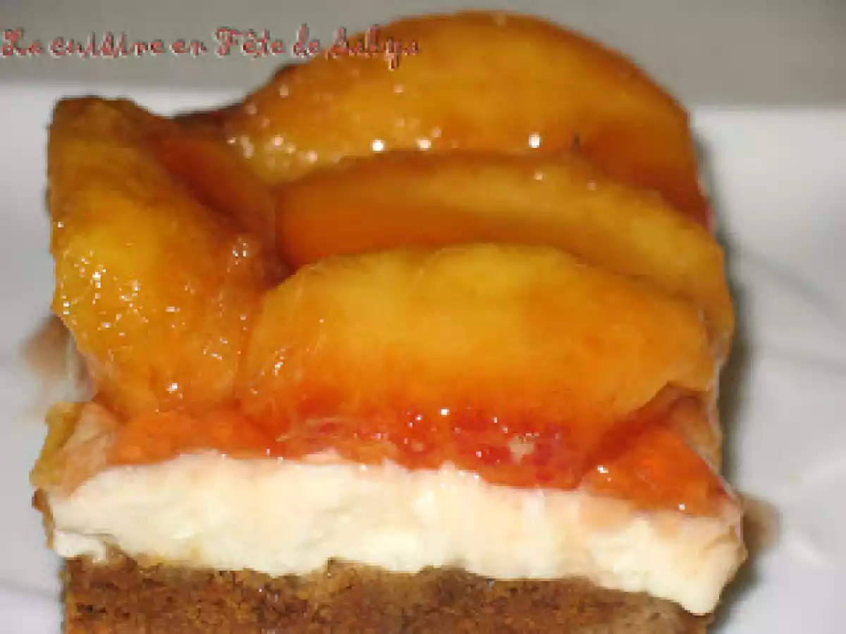 Carrés aux Pêches et au Mascarpone