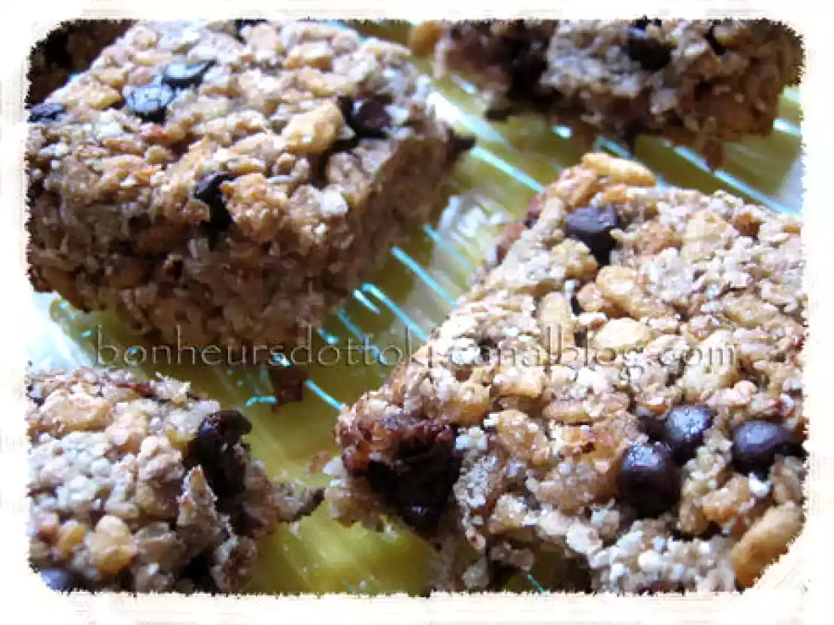 Carrés de muesli chocolat-banane
