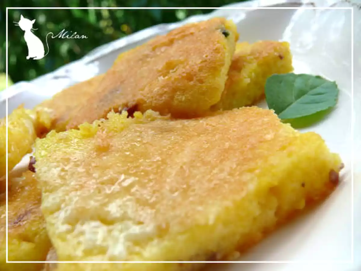 Carrés de polenta basilic, jambon de Parme et parmesan - photo 2