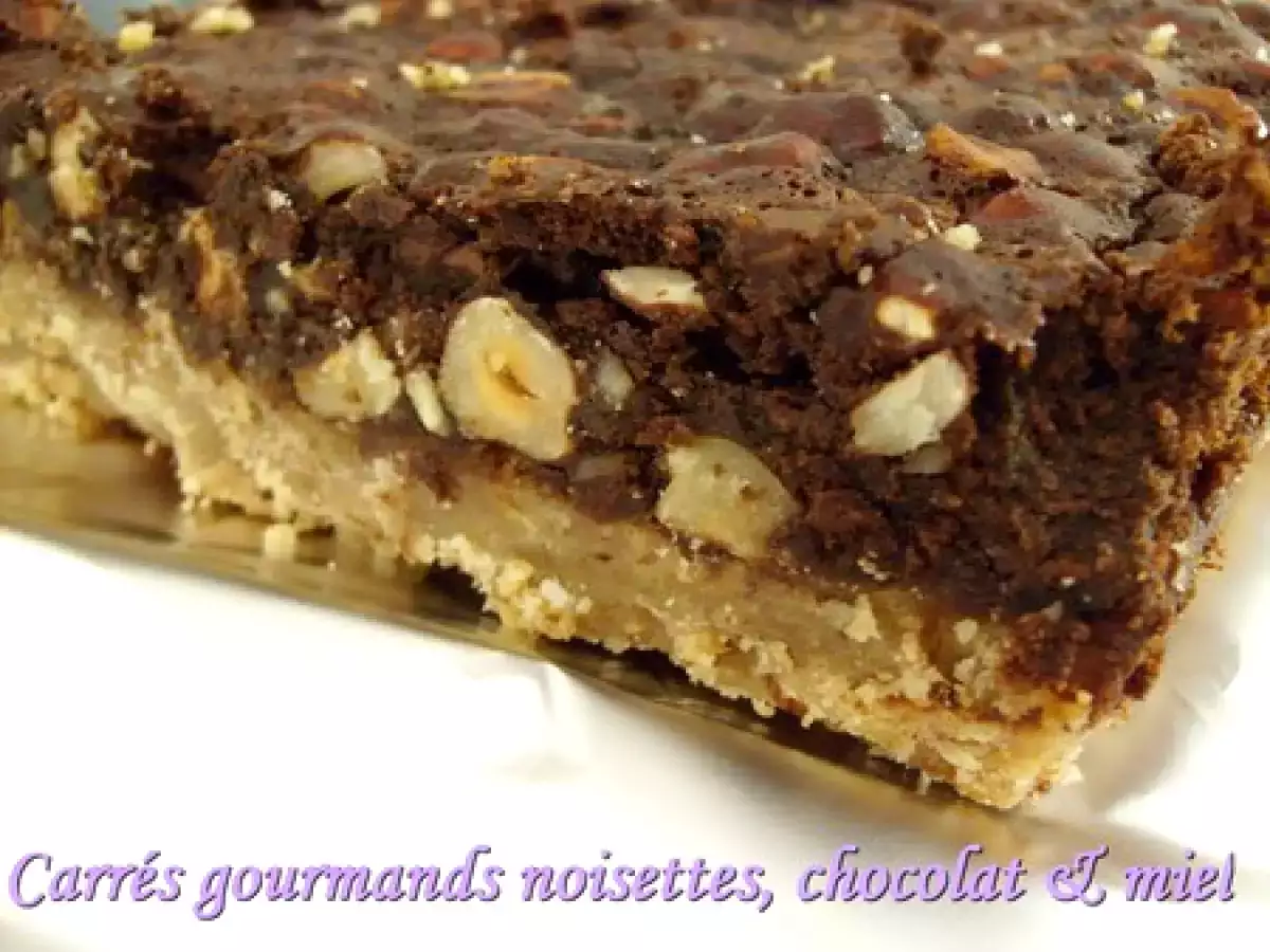 Carrés gourmands noisettes, chocolat & miel - photo 2