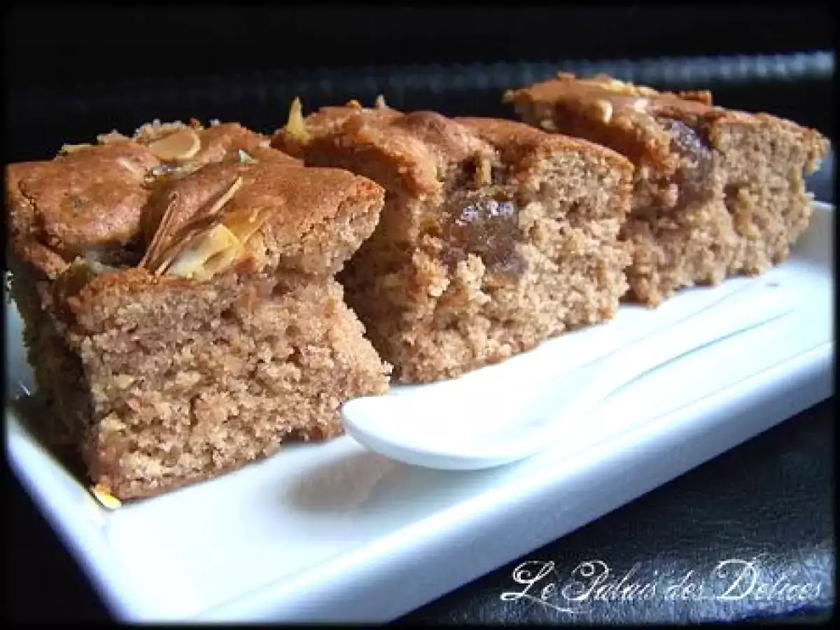 Carrés tendres d'automne aux pépites de marrons glacés et farine de châtaigne