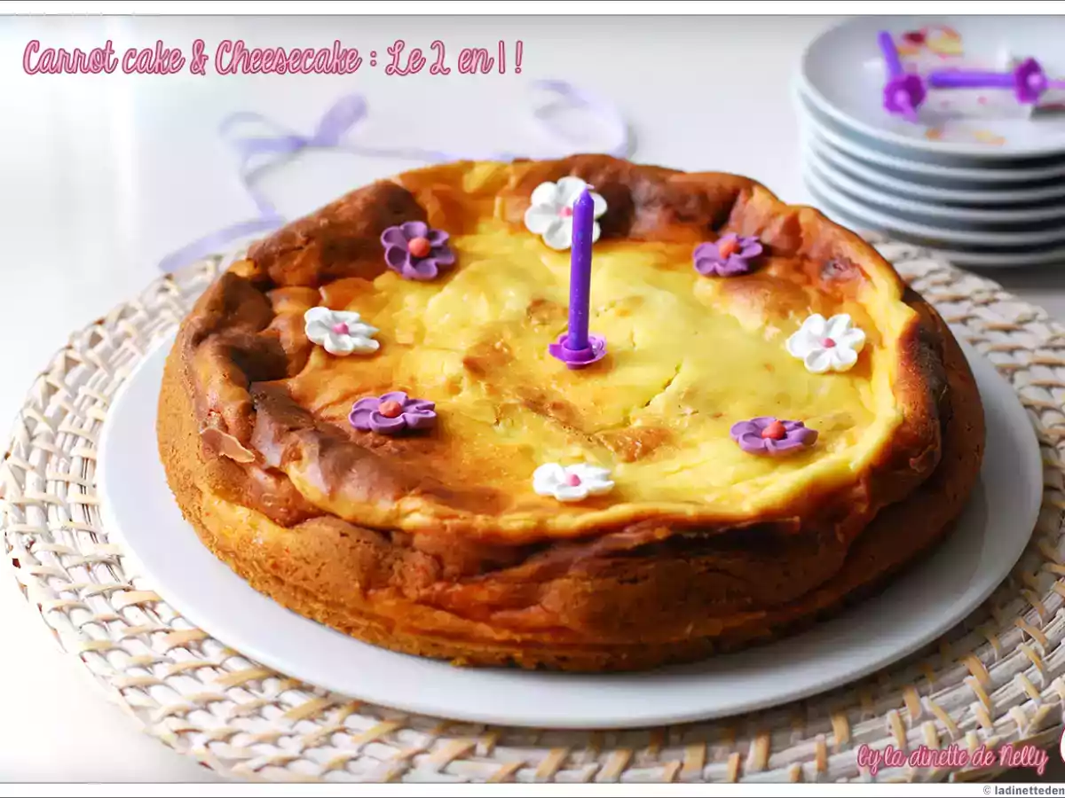 Carrot cake + Cheesecake : 2 en 1